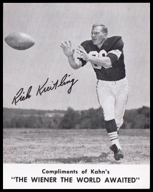 Rich Kreitling 1961 Kahns football card
