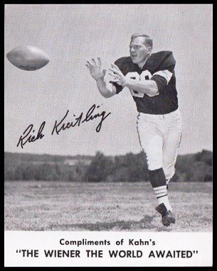 Rich Kreitling 1961 Kahns football card