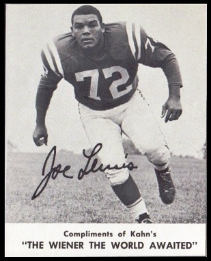 Joe Lewis 1961 Kahns football card Joe Lewis 1961 Kahns football card