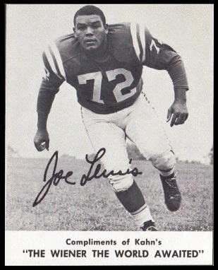 Joe Lewis 1961 Kahns football card