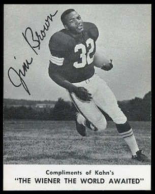 Jim Brown 1961 Kahns football card Jim Brown 1961 Kahns football card