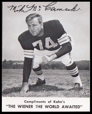 Mike McCormack 1961 Kahns football card