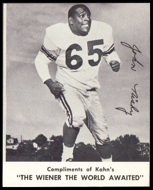 John Nisby 1961 Kahns football card