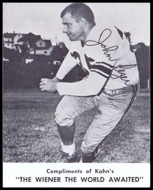 John Reger 1961 Kahns football card