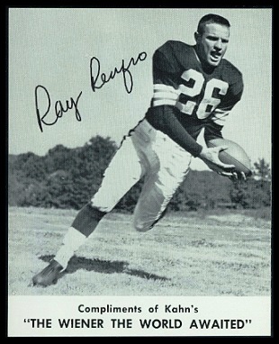 Ray Renfro 1961 Kahns football card