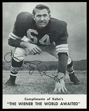 Jim Ray Smith 1961 Kahns football card