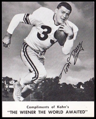 Tom Tracy 1961 Kahns football card