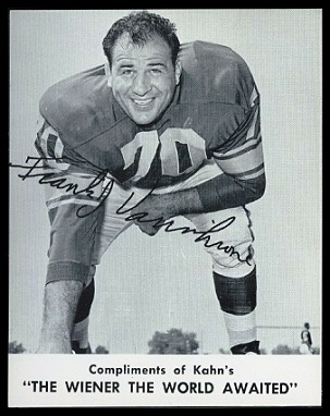Frank Varrichione 1961 Kahns football card