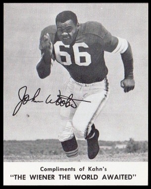 John Wooten 1961 Kahns football card