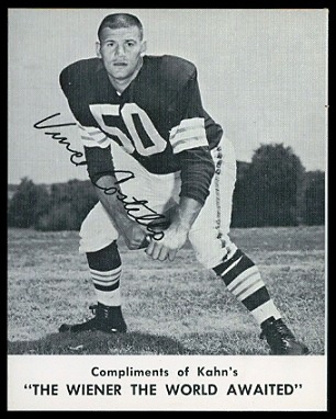 Vince Costello 1961 Kahns football card