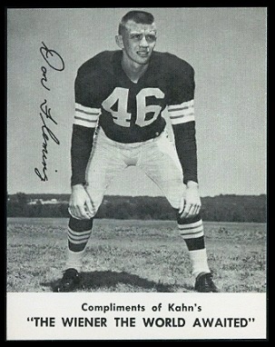 Don Fleming 1961 Kahns football card