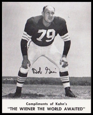Bob Gain 1961 Kahns football card Bob Gain 1961 Kahns football card