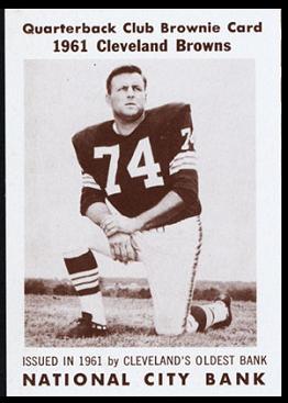 Mike McCormack 1961 National City Bank Browns football card