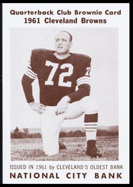 Floyd Peters 1961 National City Bank Browns football card