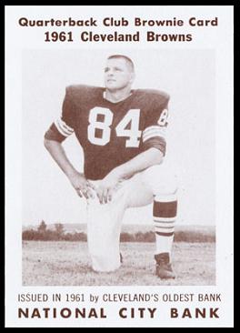 Paul Wiggin 1961 National City Bank Browns football card