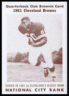 John Wooten 1961 National City Bank Browns football card John Wooten 1961 National City Bank Browns football card
