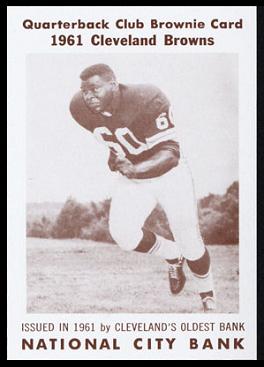 John Wooten 1961 National City Bank Browns football card