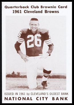 Ray Renfro 1961 National City Bank Browns football card