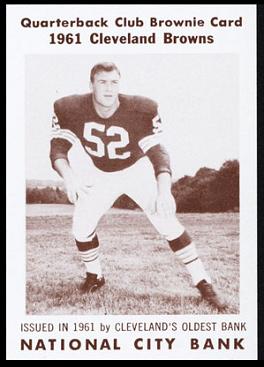 Dave Lloyd 1961 National City Bank Browns football card