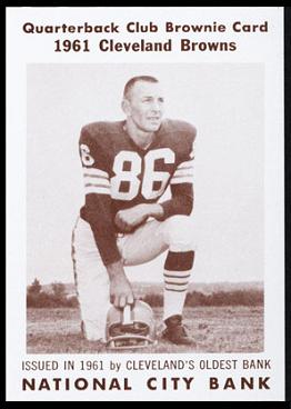 Gern Nagler 1961 National City Bank Browns football card