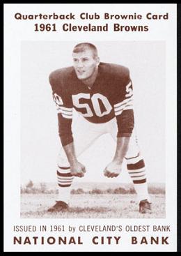 Vince Costello 1961 National City Bank Browns football card