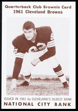 Jim Houston 1961 National City Bank Browns football card Jim Houston 1961 National City Bank Browns football card