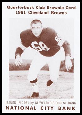 Larry Stephens 1961 National City Bank Browns football card