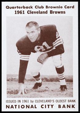 Leon Clarke 1961 National City Bank Browns football card