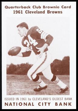 Bobby Franklin 1961 National City Bank Browns football card