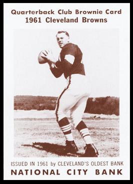 Milt Plum 1961 National City Bank Browns football card