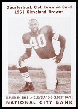 Preston Powell 1961 National City Bank Browns football card