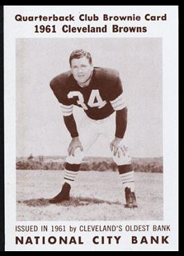 Walt Michaels 1961 National City Bank Browns football card Walt Michaels 1961 National City Bank Browns football card
