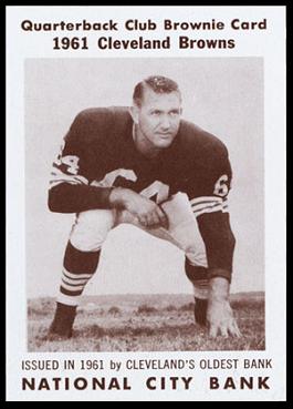 Jim Ray Smith 1961 National City Bank Browns football card