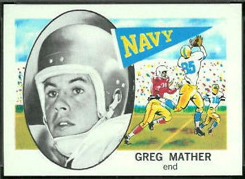 Greg Mather 1961 Nu-Card football card