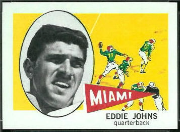 Eddie Johns 1961 Nu-Card football card