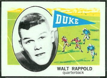 Walt Rappold 1961 Nu-Card football card