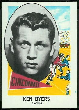 Ken Byers 1961 Nu-Card football card Ken Byers 1961 Nu-Card football card