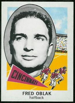 Fred Oblak 1961 Nu-Card football card