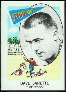Dave Sarette 1961 Nu-Card football card