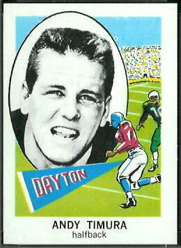 Andy Timura 1961 Nu-Card football card