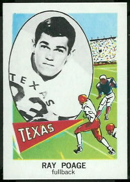 Ray Poage 1961 Nu-Card football card