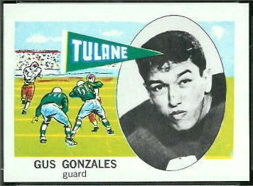 Gus Gonzales 1961 Nu-Card football card