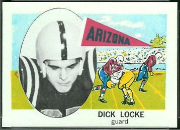 Dick Locke 1961 Nu-Card football card
