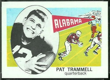 Pat Trammell 1961 Nu-Card football card