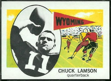 Chuck Lamson 1961 Nu-Card football card Chuck Lamson 1961 Nu-Card football card