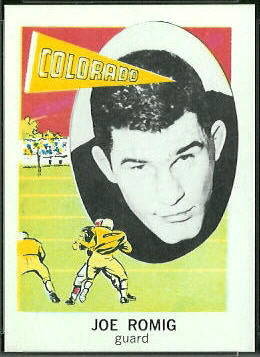 Joe Romig 1961 Nu-Card football card