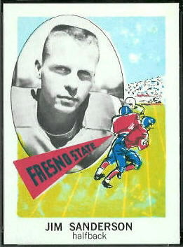 Jim Sanderson 1961 Nu-Card football card