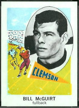 Bill McGuirt 1961 Nu-Card football card