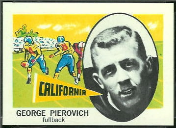 George Pierovich 1961 Nu-Card football card