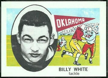 Billy White 1961 Nu-Card football card